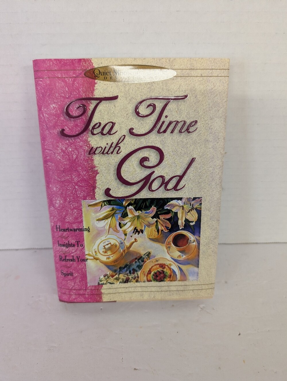 Unlisted Tea Time With God Pink and Cream Coffee Table Book